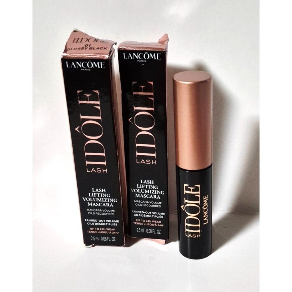 2 x Lancome IDOLE Lash Lifting Volumizing Mascara Feather Light 01 GLOSSY BLACK
